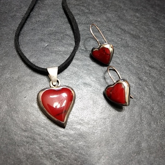 Jewelry - *Sale* Sterling silver red jasper set